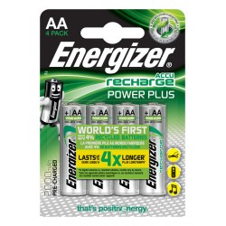 1969-BLISTER 4 PILAS RECARGABLES POWER PLUS POTENCIA 2000 MAH TIPO HR6 ENERGIZER E300626700