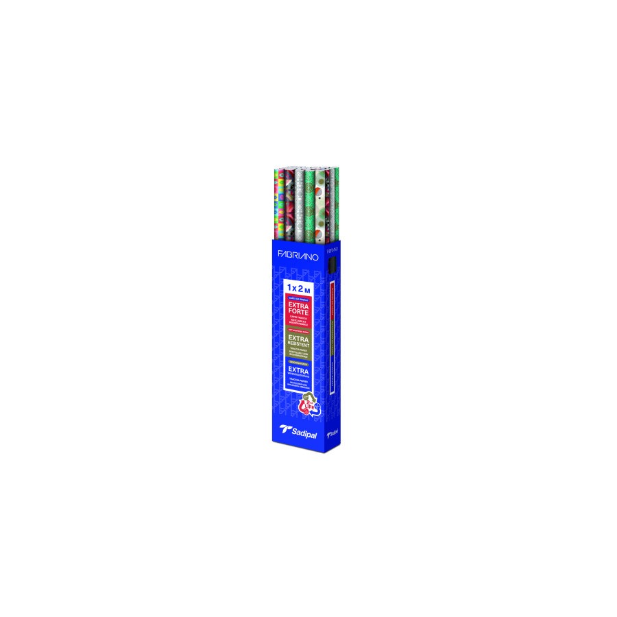 19719-EXPOSITOR 30 ROLLORS PAPEL DE REGALO EVERYDAY "ELEGANCE GIFT" 1X2 M 5 DISENOS SURTIDOS FABRIANO S0310016