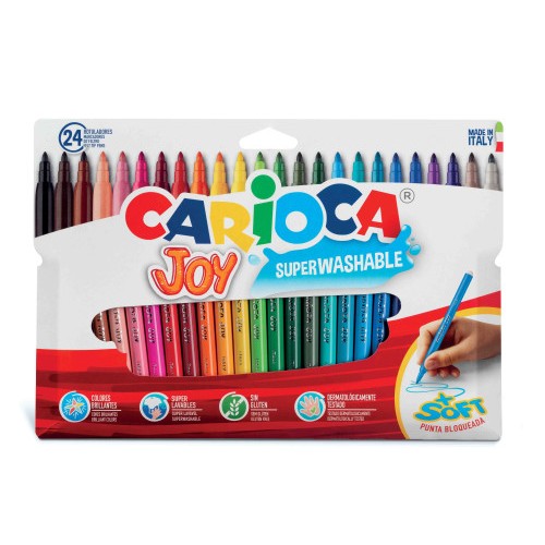 19736-ESTUCHE 24 ROTULADORES JOY BOLSA CARTON CARIOCA 40532