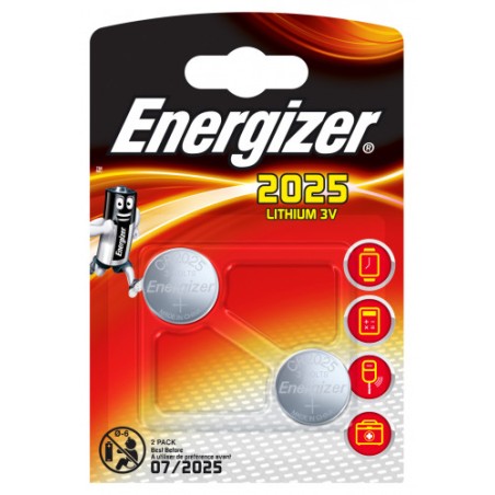 1979-BLISTER 2 PILAS DE BOTON MODELO CR2025 ENERGIZER E301021501