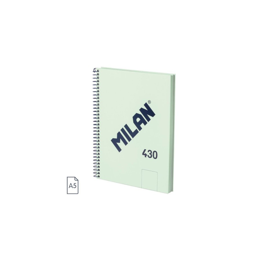 19862-CUADERNO A5 CON ESPIRAL Y TAPA DURA, 80 HOJAS BLANCAS DE 95 GR/M, COLECCION 430 SINCE 1918, VERDE MILAN 57151E80GR 19862-CUADERNO A5 CON ESPIRAL Y TAPA DURA, 80 HOJAS BLANCAS DE 95 GR/M, COLECCION 430 SINCE 1918, VERDE MILAN 57151E80GR