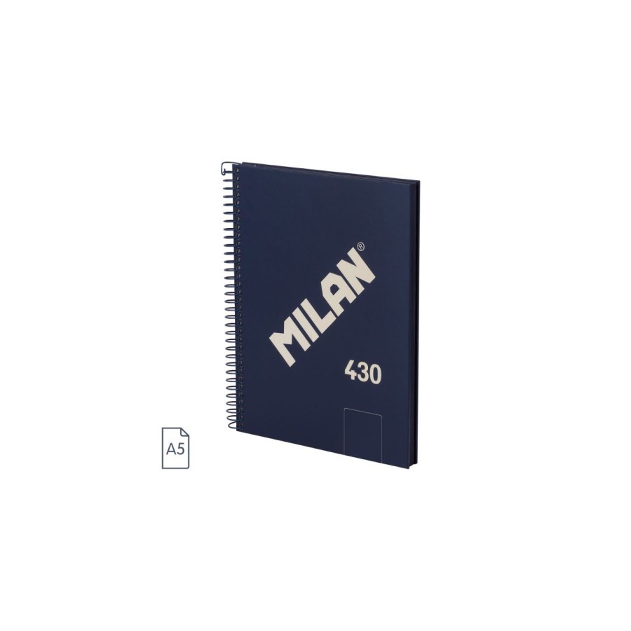 19865-CUADERNO A5 CON ESPIRAL Y TAPA DURA, 80 HOJAS BLANCAS DE 95 GR/M, COLECCION 430 SINCE 1918, AZUL MILAN 57151E80B 19865-CUADERNO A5 CON ESPIRAL Y TAPA DURA, 80 HOJAS BLANCAS DE 95 GR/M, COLECCION 430 SINCE 1918, AZUL MILAN 57151E80B