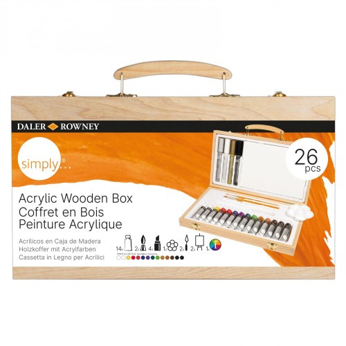 19894-CAJA DE MADERA SET DE PINTURA ACRILICO DALER ROWNEY D12650055000