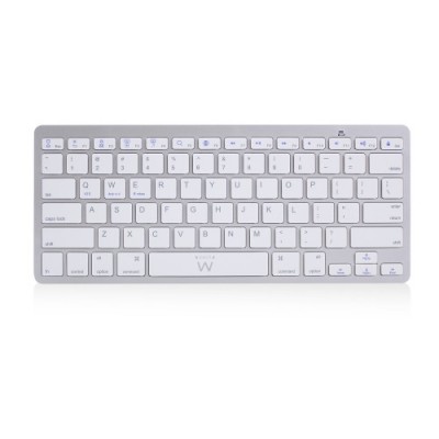 Ewent EW3161 teclado Bluetooth QWERTY Espanol Plata Blanco