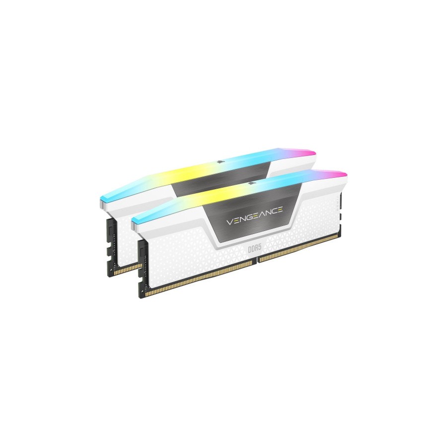 20148-MEMORIA CORSAIR DDR5 32GB 2X16GB PC6000 VENGEANCE RGB BLANCA CMH32GX5M2E6000Z36W