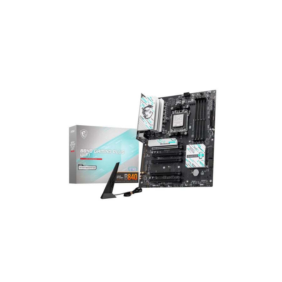 20244-PLACA MSI B840 GAMING PLUS WIFI,AMD,AM5,B840,4DDR5,USB TYPE-C,WIFI,AURA,ATX 20244-PLACA MSI B840 GAMING PLUS WIFI,AMD,AM5,B840,4DDR5,USB TYPE-C,WIFI,AURA,ATX