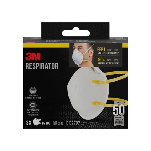 20311-CAJA 3 MASCARILLAS RESPIRADORAS 8710-3 FFP1 3M 7100329378