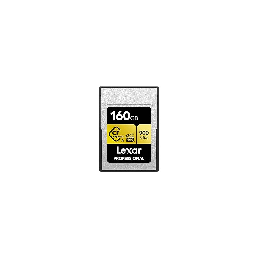 20340-LEXAR 160GB PROFESSIONAL CFEXPRESS TYPE A CARD GOLD SERIE, UP TO 900MB/S READ 800MB/S WRITE. VPG 400 20340-LEXAR 160GB PROFESSIONAL CFEXPRESS TYPE A CARD GOLD SERIE, UP TO 900MB/S READ 800MB/S WRITE. VPG 400