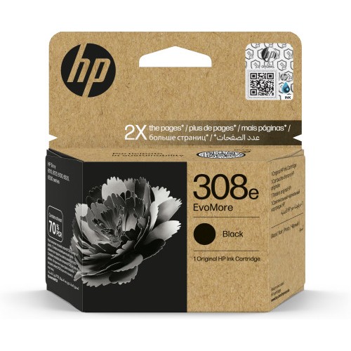 20443-HP Cartucho de Tinta Original EvoMore 308e negra