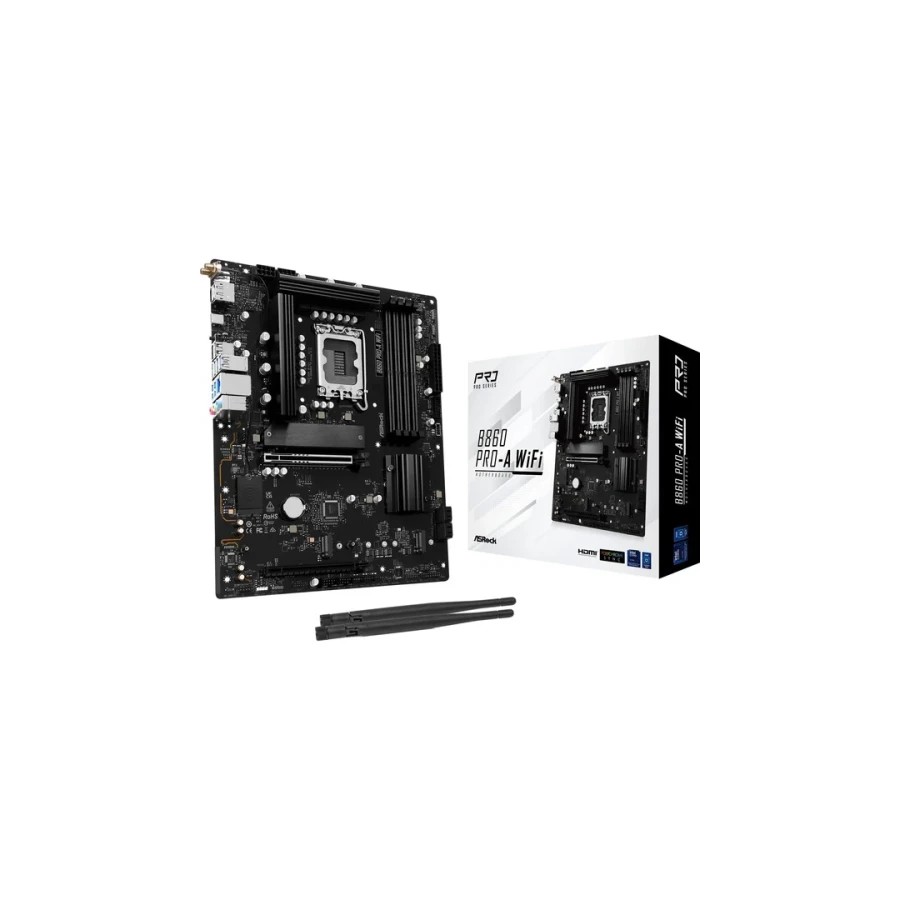 20523-PLACA ASROCK B860 PRO-A WIFI,INTEL,1851,B860,4DDR5,256GB,1HDMI+1DP,4SATA3+2M.2,2.5GBLAN,WIFI6E+BT5.3,8USB3.2+2USB 20523-PLACA ASROCK B860 PRO-A WIFI,INTEL,1851,B860,4DDR5,256GB,1HDMI+1DP,4SATA3+2M.2,2.5GBLAN,WIFI6E+BT5.3,8USB3.2+2USB