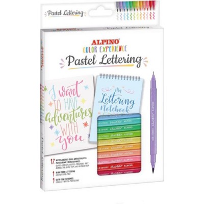 ESTUCHE 12 ROTULADORES PASTEL LETTERING KIT ALPINO AR001093