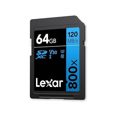 LEXAR 64GB PROFESSIONAL 800X PRO SDXC UHS I CARDS UP TO 150MB S READ C10 V30 U3