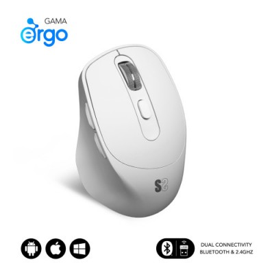 SUBBLIM Raton CURVE ERGO DUAL MOUSE BATTERY BLACK