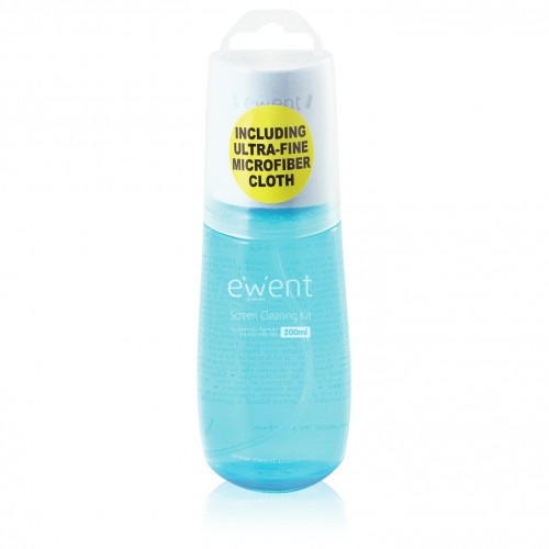 21257-Ewent EW5671 kit de limpieza para computadora Pantallas / Plasticos Liquido para limpieza de equipos 200 ml