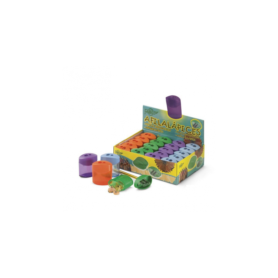 2177-SACAPUNTAS PLASTICO DOBLE CON DEPOSITO FAIBO 2102 2177-SACAPUNTAS PLASTICO DOBLE CON DEPOSITO FAIBO 2102