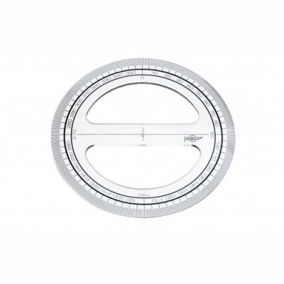 CIRCULO TRANSPARENTE EN PLASTICO INYECTADO GRADUADO Y BISELADO 12 CM FAIBO 220