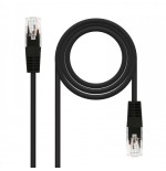21887-Nanocable CABLE RED LATIGUILLO RJ45 CAT.5E UTP AWG24, NEGRO, 3.0 M