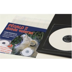 2224-CAJA 100 FUNDAS ADHESIVAS CD/DVD PVC CRISTAL 100 MICRAS IBERPLAS 479ACD100