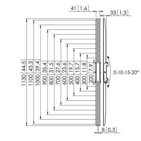 22356-VOGELS GAMA PROFESIONAL INTERFACES VERTICALES CONNECT-IT (PARED, SUELO, TECHO Y TECHO SUELO) PFS 3311 INTERFACE DI