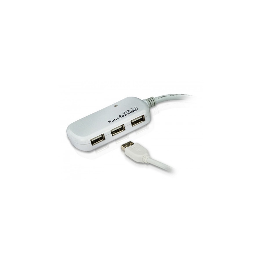 22672-ATEN Cable extensor USB 2.0 de 12 m con hub de cuatro puertos (soporta conexion en cadena hasta 60 m)