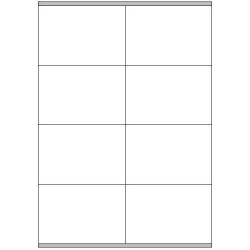 2401-CAJA 100 HOJAS ETIQUETAS BLANCAS CON MARGENES-LASER/INYECCION DE TINTA/FOTOCOPIADORAS-105X72 MM MEGASTAR LP4MS-1057