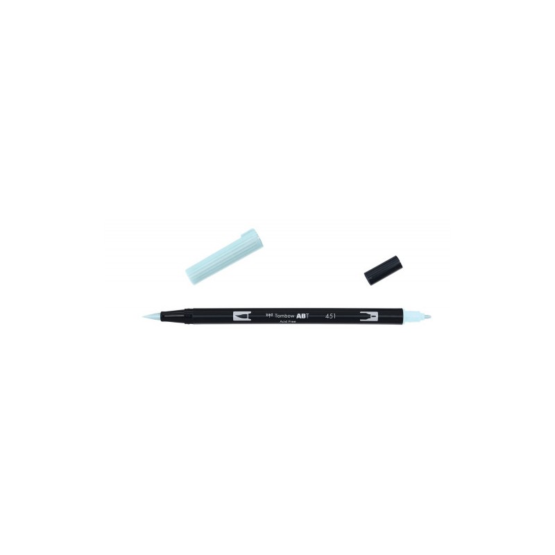 2430-ROTULADOR DOBLE PUNTA PINCEL COLOR SKY BLUE TOMBOW ABT-451
