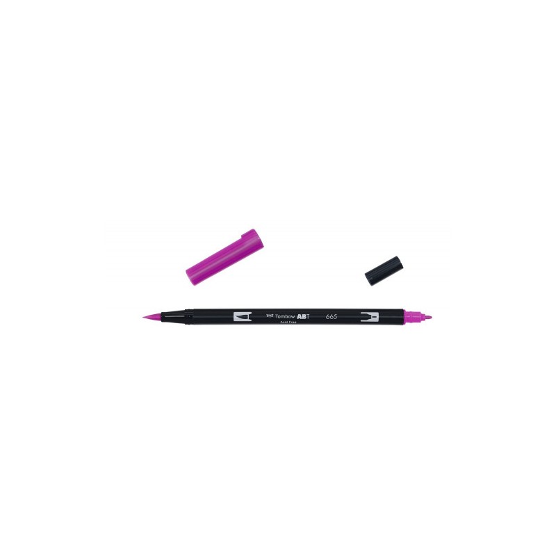 2440-ROTULADOR DOBLE PUNTA PINCEL COLOR PURPLE TOMBOW ABT-665