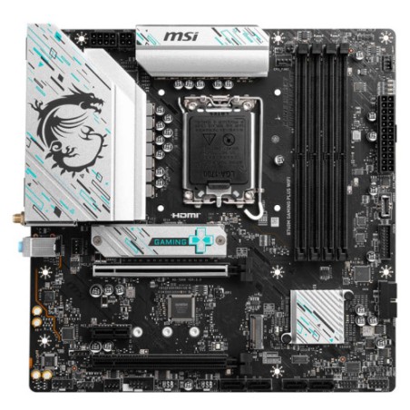 24657-PLACA MSI B760M GAMING PLUS WIFI,INTEL,1700,B760,4DDR5,192GB,2HDMI+2DP,4SATA+2M.2,5USB 3.2+2USB-C,2.5GB+WIFI6E+BT5