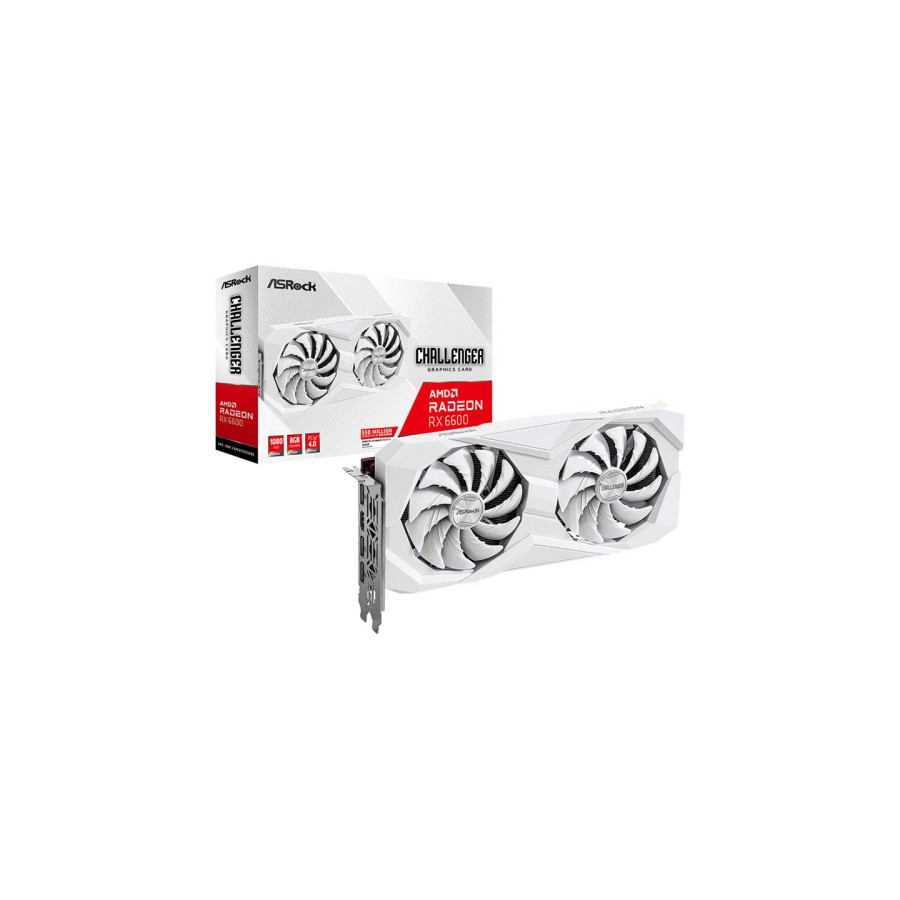 24668-VGA ASROCK RX6600 CLW 8G (WHITE),AMD,RX6600,8GB,GDDR6,128BIT,HDMI+3DP (2 VENTILADORES) 24668-VGA ASROCK RX6600 CLW 8G (WHITE),AMD,RX6600,8GB,GDDR6,128BIT,HDMI+3DP (2 VENTILADORES)