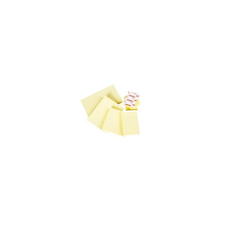 2477-TACO NOTAS ADHESIVAS AMARILLAS 76X127 MM. 100 HOJAS BISMARK 921009