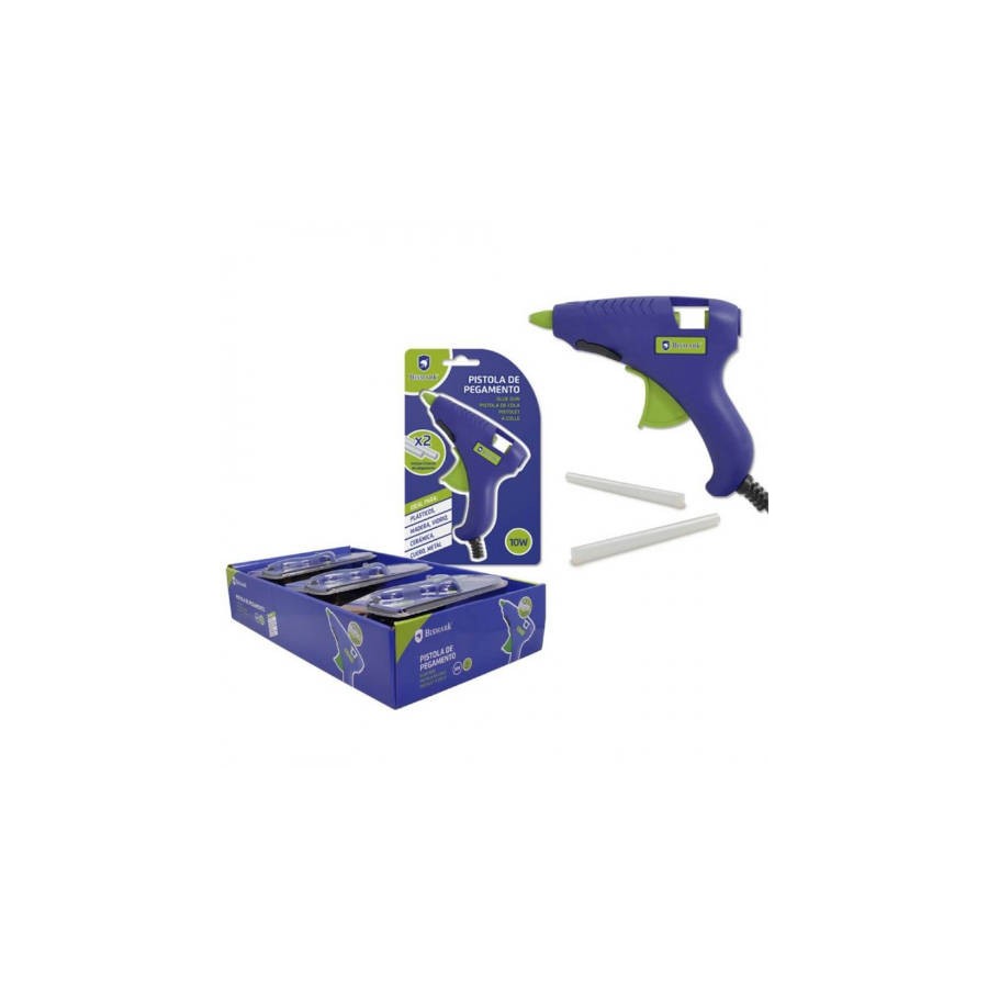 2484-PISTOLA PEGAMENTO SILICONA 10W + 2 RECAMBIOS BISMARK 327107 2484-PISTOLA PEGAMENTO SILICONA 10W + 2 RECAMBIOS BISMARK 327107