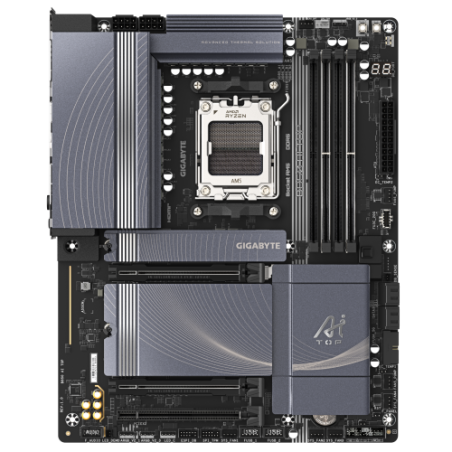 24907-PLACA GIGABYTE B850 AI TOP,AMD,AM5,B850,4DDR5,256GB,1HDMI+USB-C,4SATA3+3M.2,2X10GBELAN+WIFI7+BT5.4,7USB3.2,ATX
