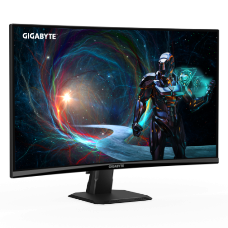 24960-GIGABYTE GS27QCA 27" Monitor Curvo para Gaming QHD - 2560 x 1440, 180Hz, 1ms, 250 cd/m2, FreeSync, HDR Ready, HDMI