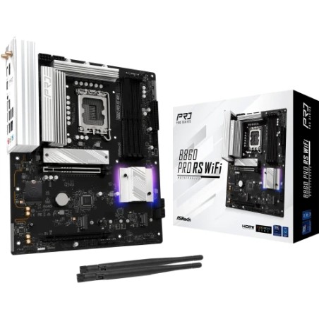 24988-PLACA ASROCK B860 PRO RS WIFI,INTEL,1851,B860,4DDR5,256GB,1HDMI+1DP,4SATA3+2M.2,2.5GBLAN,WIFI6E+BT5.3,8USB3.2+2USB