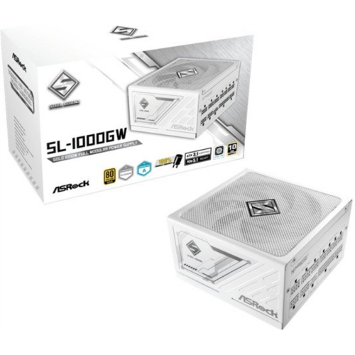 24998-FUENTE ALIMENTACION ASROCK SL-1000GW,PSU,1000W,80 PLUS GOLD,135MM,MODULAR,PCI-E 5.1 (12+4pin)x1,PCI-E (6+2 pin)x3,