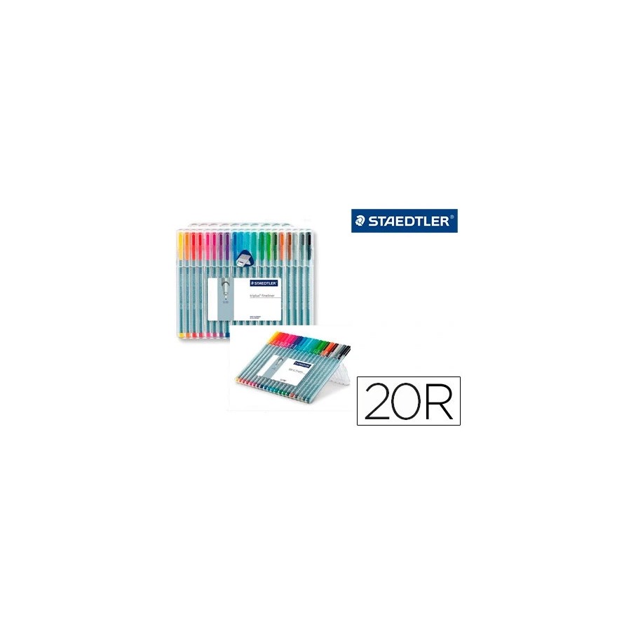 25107-ESTUCHE 20 PIEZAS TRIPLUS FINELINER 334 (14+6 DE REGALO) SURTIDAS STAEDTLER 334 SB20P3 25107-ESTUCHE 20 PIEZAS TRIPLUS FINELINER 334 (14+6 DE REGALO) SURTIDAS STAEDTLER 334 SB20P3