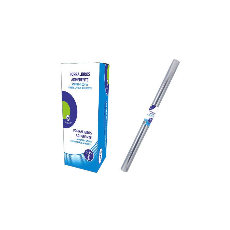 2530-FORRALIBROS ADHERENTE PVC 5M X 45 CM. TRANSPARENTE BISMARK 315626