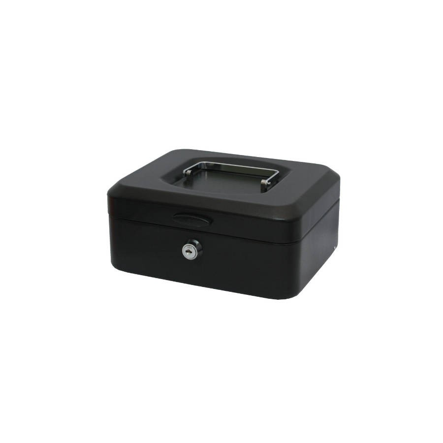 2533-CAJA CAUDALES CON BANDEJA Y CIERRE TAMANO MEDIANA 20X9,5X15 CM. NEGRA BISMARK 318736