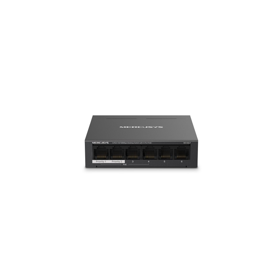 25559-Mercusys MS106LP switch Gestionado Fast Ethernet (10/100) Energia sobre Ethernet (PoE) Negro 25559-Mercusys MS106LP switch Gestionado Fast Ethernet (10/100) Energia sobre Ethernet (PoE) Negro