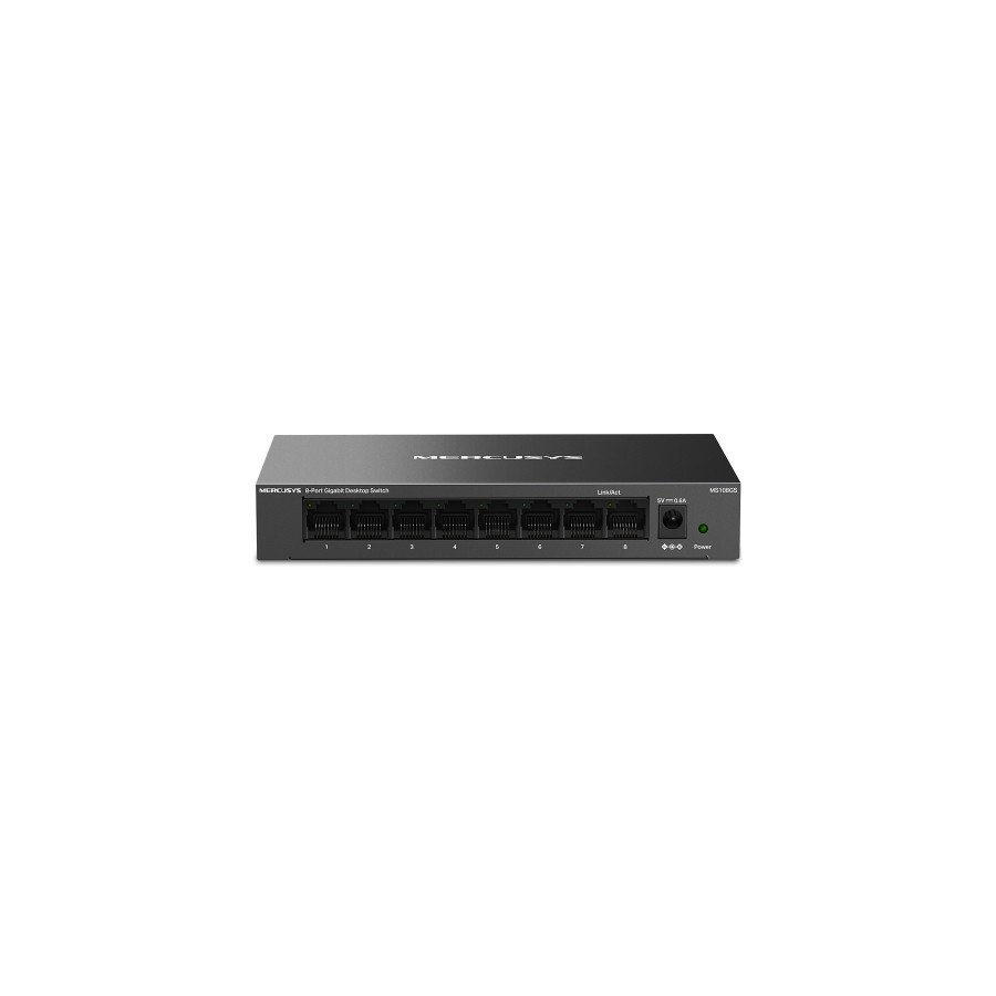 25591-Mercusys MS108GS switch No administrado Gigabit Ethernet (10/100/1000) Negro