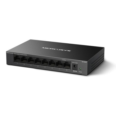 25592-Mercusys MS108GS switch No administrado Gigabit Ethernet (10/100/1000) Negro