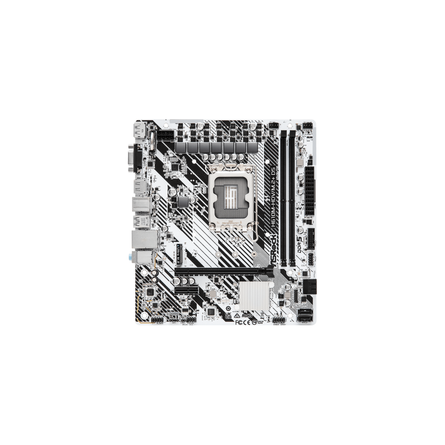 25698-Asrock H610M-HDV/M.2+ D5 Intel H610 LGA 1700 micro ATX 25698-Asrock H610M-HDV/M.2+ D5 Intel H610 LGA 1700 micro ATX