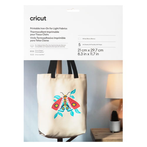25904-Cricut Joy Xtra Iron-On Lamina de vinilo de transferencia termica Vinilo de termotransferencia liso 5 hojas