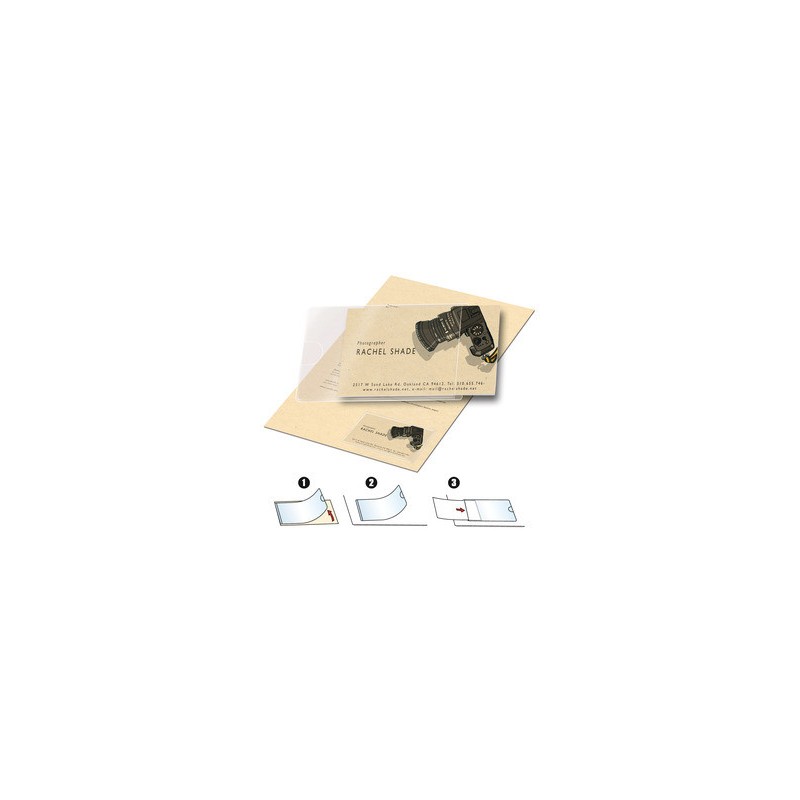 2637-PACK DE 100 FUNDAS ADHESIVAS PARA TARJETAS DE VISITA- APERTURA LATERAL - 60 X 95 MM 3L 10109 2637-PACK DE 100 FUNDAS ADHESIVAS PARA TARJETAS DE VISITA- APERTURA LATERAL - 60 X 95 MM 3L 10109
