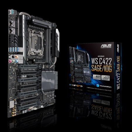 26680-ASUS WS C422 SAGE/10G placa base para servidor y estacion de trabajo LGA 2066 (Socket R4) CEB IntelR C422