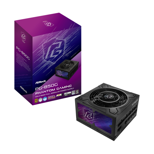26759-Asrock Phantom Gaming PG-850G unidad de fuente de alimentacion 850 W 20+4 pin ATX ATX Negro