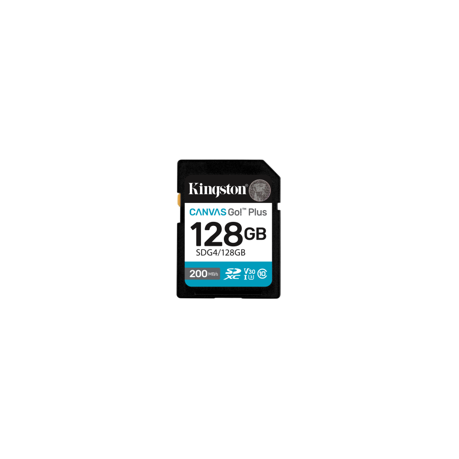 26791-Kingston Technology 128GB SDXC Canvas Go Plus Gen4 200MB/s C10 UHS-I U3 V30 26791-Kingston Technology 128GB SDXC Canvas Go Plus Gen4 200MB/s C10 UHS-I U3 V30