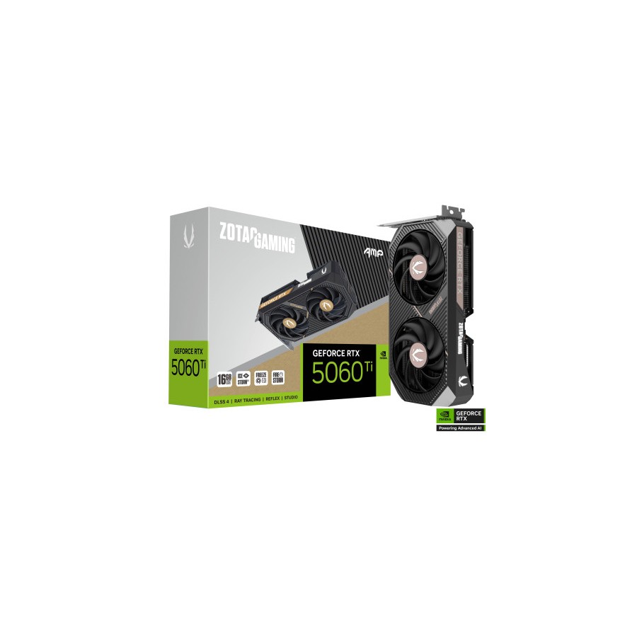 26794-VGA ZOTAC RTX 5060 TI 16GB AMP,NV,RTX5060TI,16GB,GDDR7,128BIT,1HDMI+3DP,2 VENTILADORES (ZT-B50620F-10M) 26794-VGA ZOTAC RTX 5060 TI 16GB AMP,NV,RTX5060TI,16GB,GDDR7,128BIT,1HDMI+3DP,2 VENTILADORES (ZT-B50620F-10M)