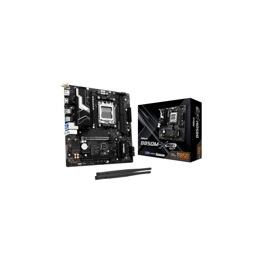 26815-PLACA ASROCK B850M-X WIFI R2.0,AMD,AM5,B850,2DDR5,128GB,1HDMI+1DP,4SATA3,2.5GBLAN,WIFI6E+BT5.2,5USB3.2+2USB TYPE-C