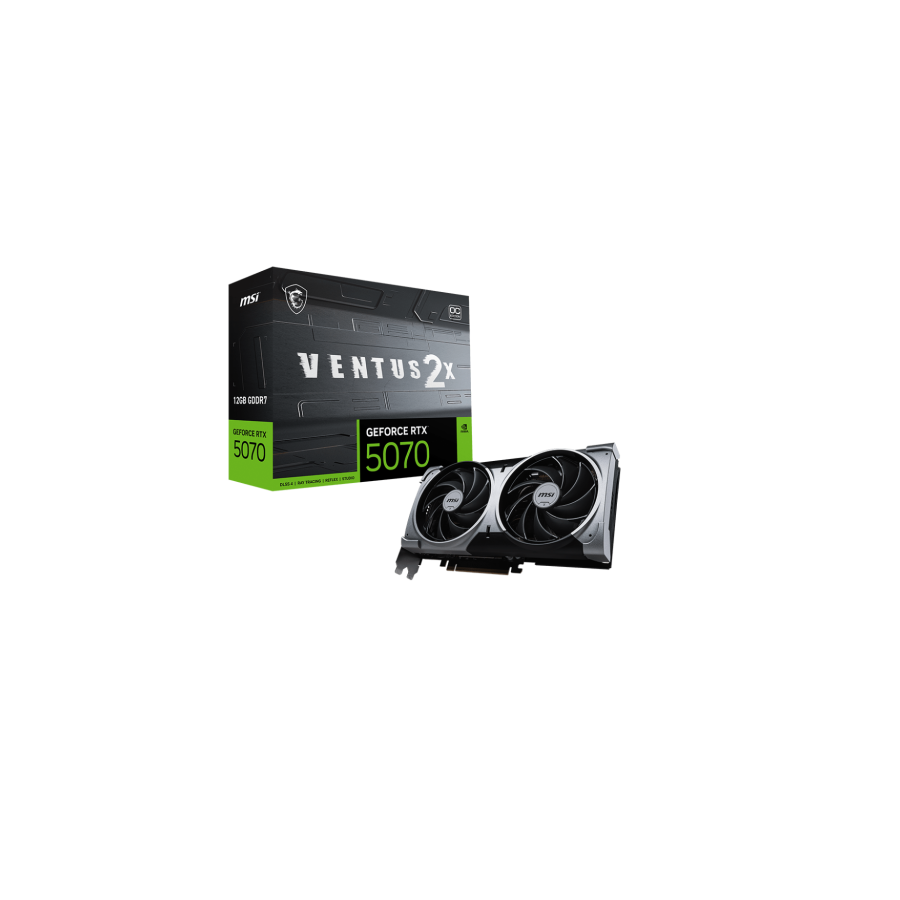 27195-MSI GeForce RTX 5070 12G VENTUS 2X OC NVIDIA 12 GB GDDR7 27195-MSI GeForce RTX 5070 12G VENTUS 2X OC NVIDIA 12 GB GDDR7